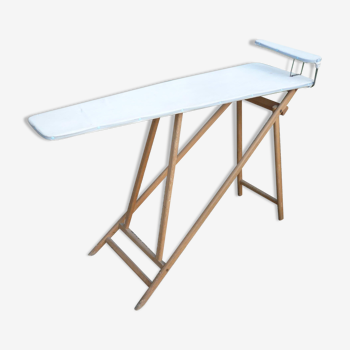 Folding wooden console, ironing board with its jeanette