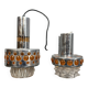 Two vintage space age pendant lamps by Raak, 1970