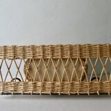 Wall coat rack with 3 ferotin hooks, with mirror, 1960s