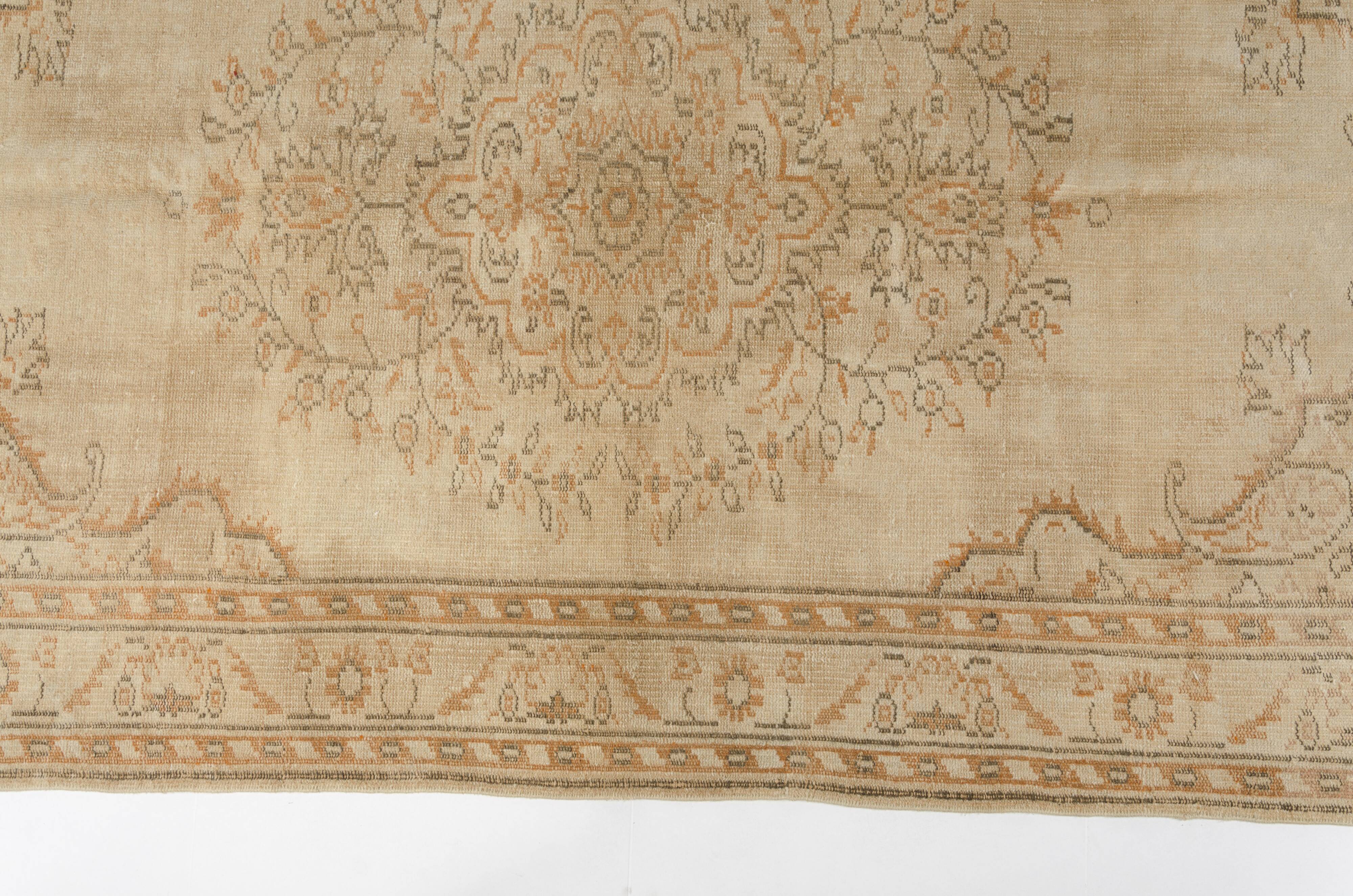 Neutral Vintage Anatolian Wool Rug
