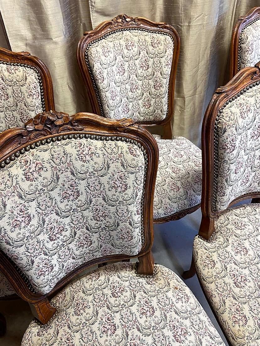 Set of 6 Louis XV style chairs