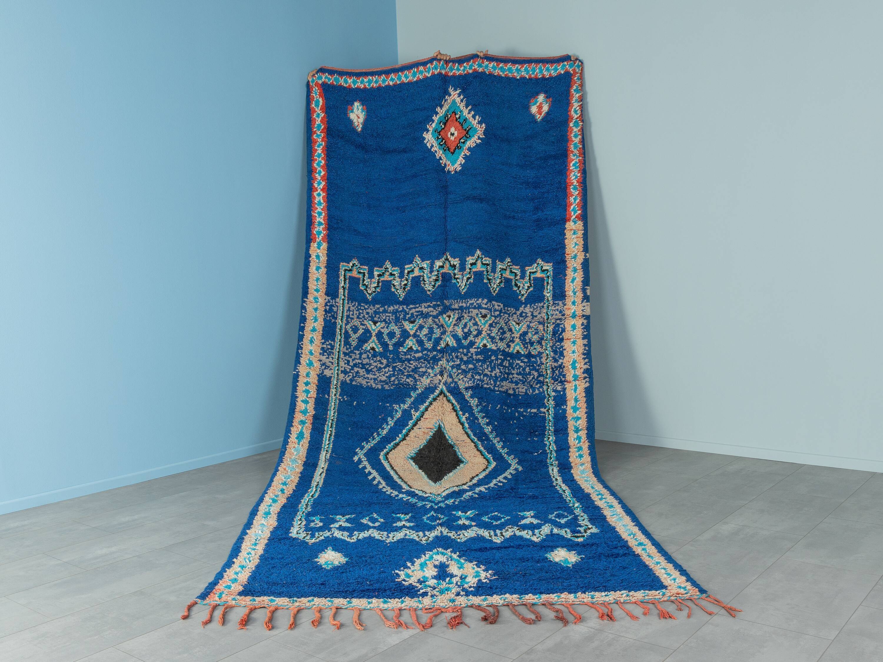 vintage boujad, berber rug, 165 x 410