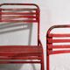 Antique red garden chairs (c.1920). Set of 4 pieces #37