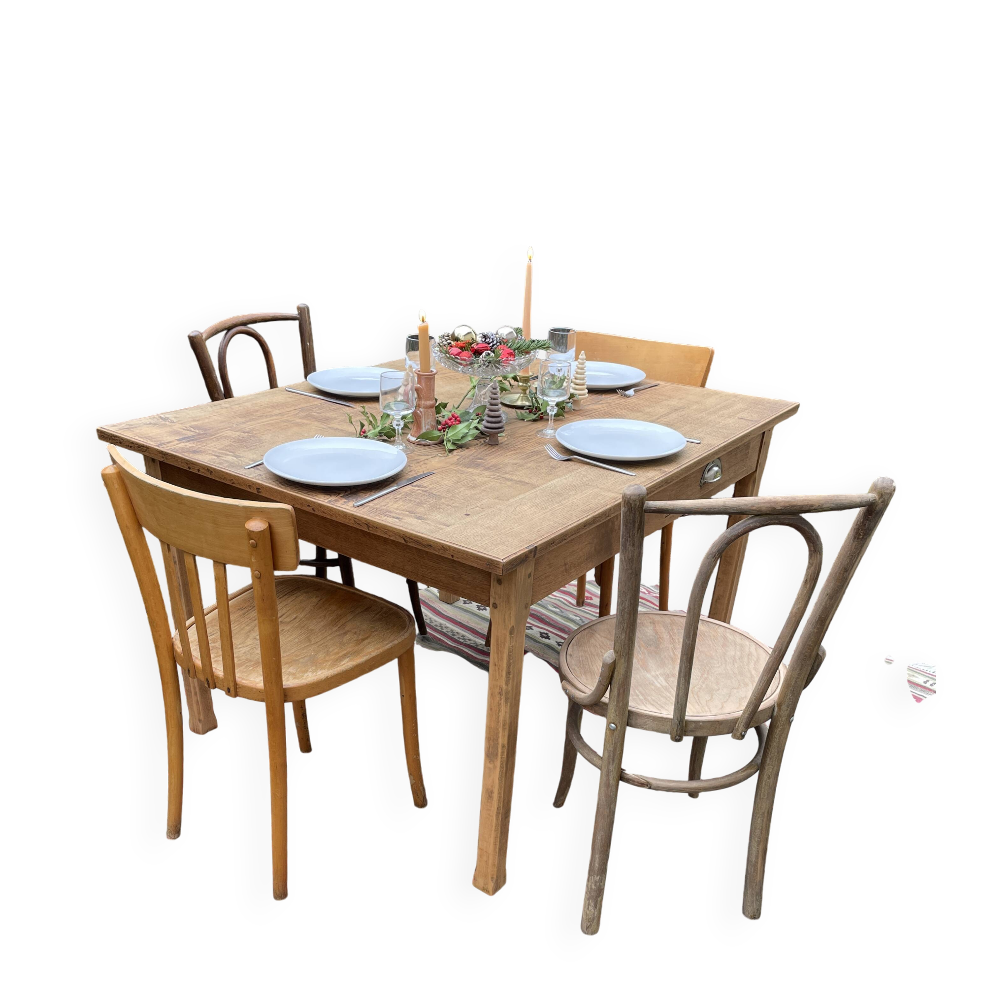 Farm Table with Drawers