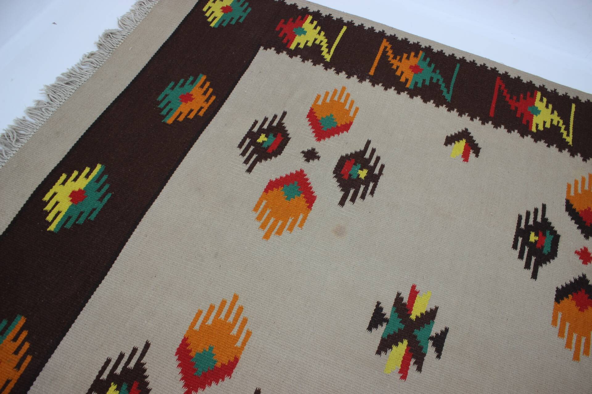 1960s Large Midcentury Wool Kilim Rug