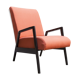 Fauteuil orange et noir scandinave restauré