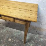 Light wood farmhouse table