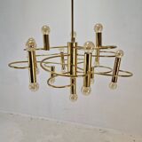 Mid Century Chandelier Designed by Sciolari, 1970's (2 available)