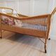 Vintage rattan baby bed