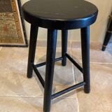 Black wooden stool