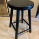 Black wooden stool