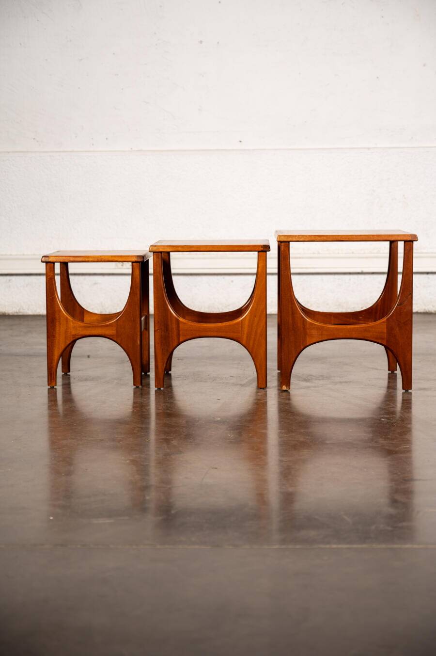 Teak nesting tables