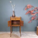 Marquetry bedside table