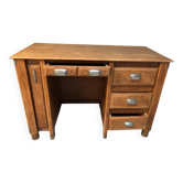 Ancien bureau en chêne restauré