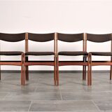 Set of 4 teak dining chairs by Erik Buch for Anderstrup 1950s