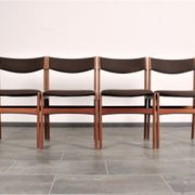 Set de 4 chaises de salle à manger en teck par Erik Buch pour Anderstrup 1950s