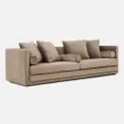 Sofa Malmo brown velour, Scandinavian design