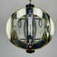 Amber mid-century chrome chandelier by Toni Zuccheri for Veart, Italy, 1970s.