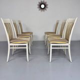 6 thonet gebruder designer chairs with crackle lacquer finish, 1980s vintage