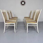 6 thonet gebruder designer chairs with crackle lacquer finish, 1980s vintage
