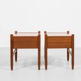 Midcentury Danish pair of night stands in teak 1960s