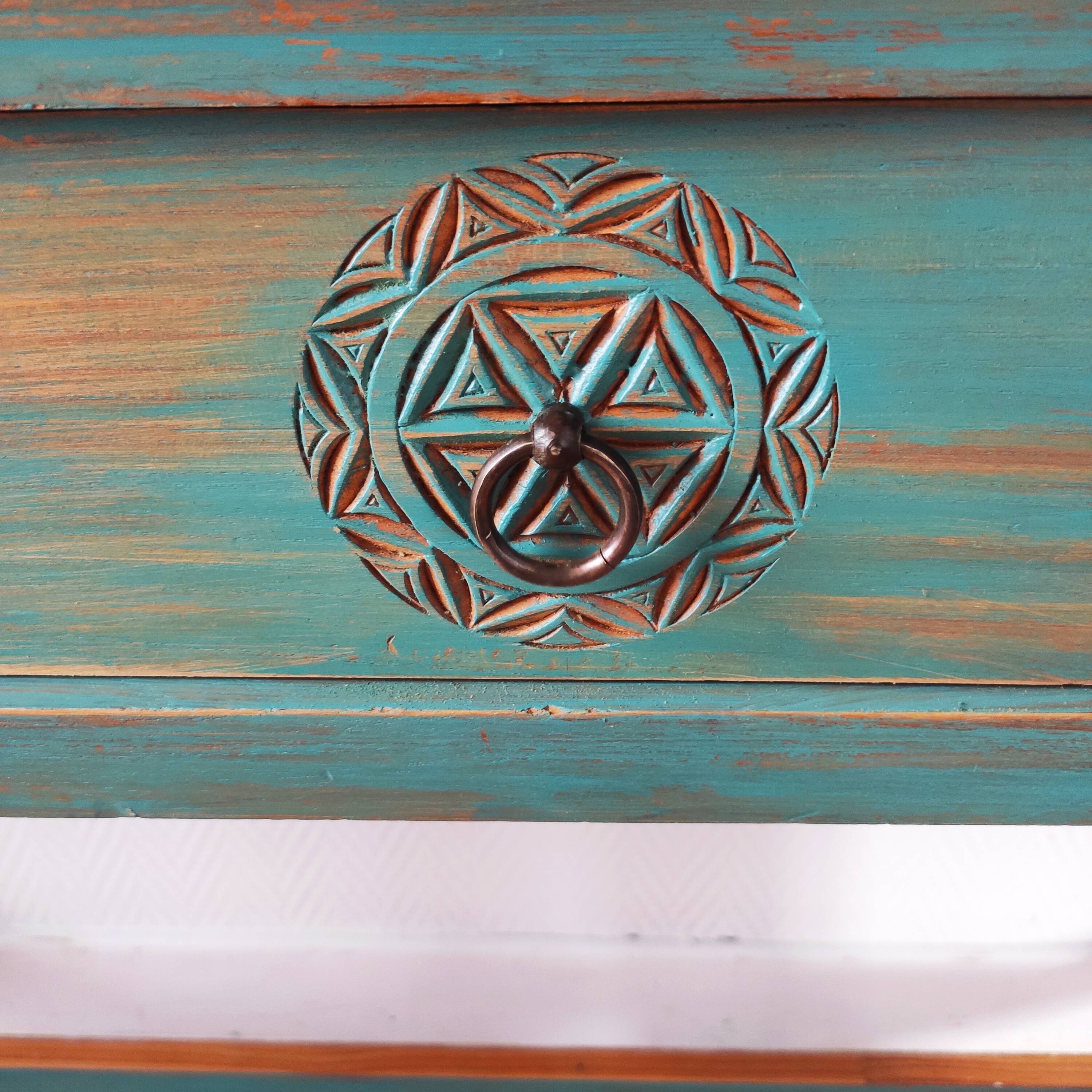 Patinated Balinese console