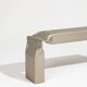 "Tube stool" bench in galvanized steel