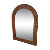 Vintage woven rattan mirror 60*43cm 60s/70s
