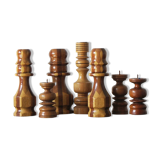 Scandinavian Wooden Candleholders, Set of 7