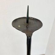 Large brutalist bronze candleholder by Manfred Bergmeister, Germany, 1970s