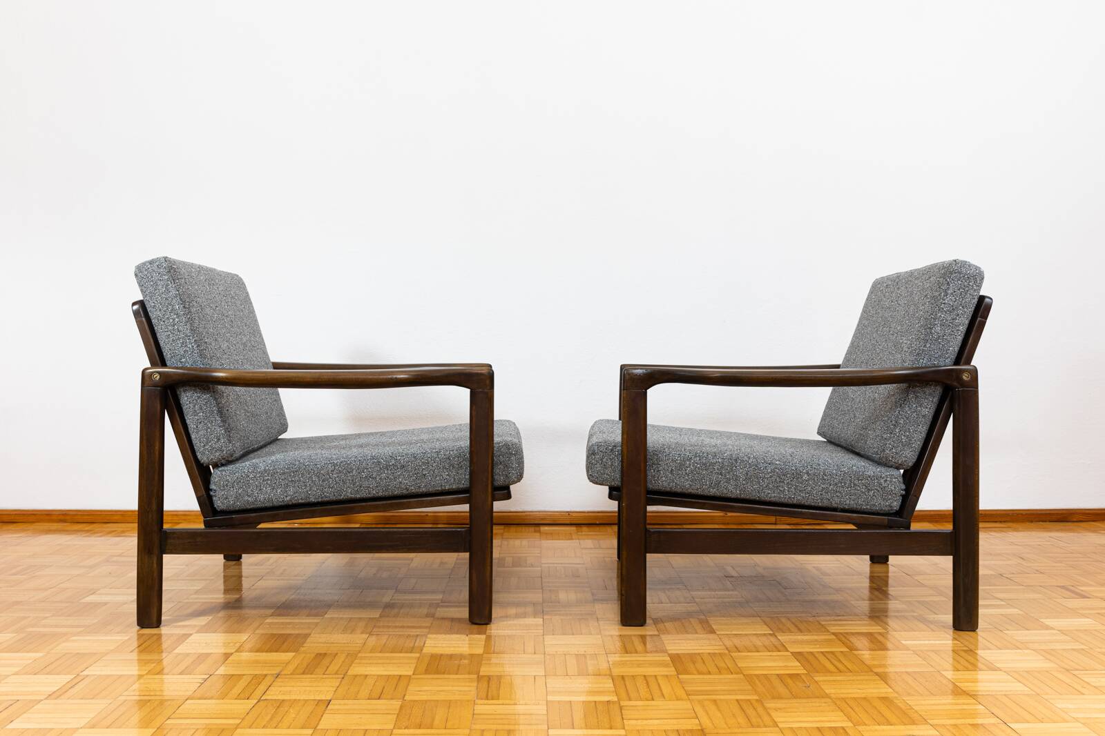 Pair of mid century armchairs "b7522 " by zenon bączyk, poland, 1960's