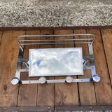 Wall coat rack / 50s chrome cloakroom