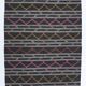 8x11 Black Gray Oversize Kilim Rug, 235x337Cm