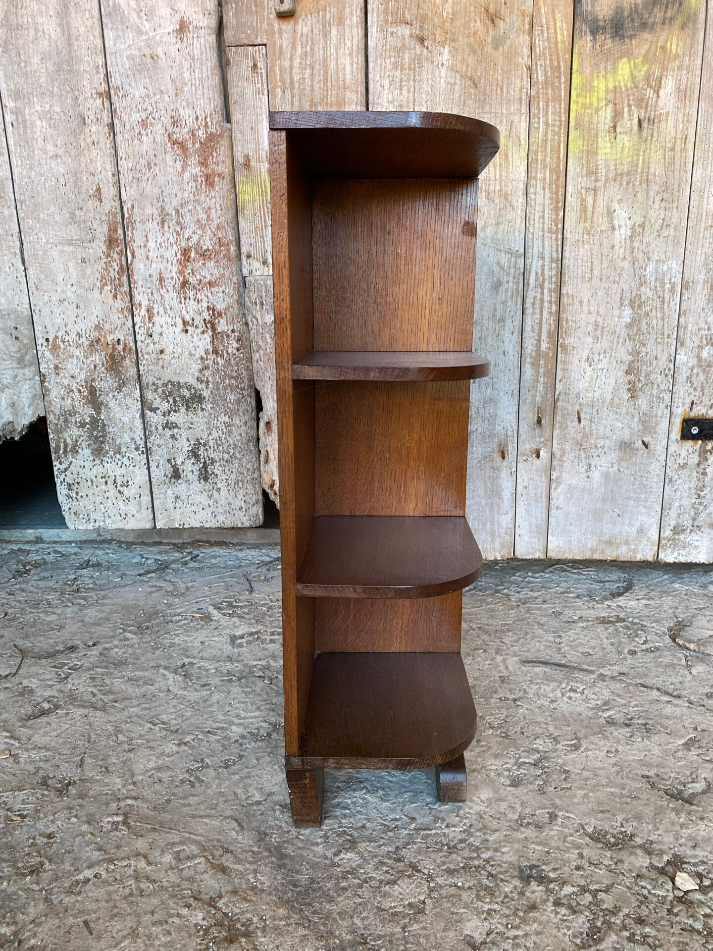 Shelf antique furniture art deco oak wood 1920s 1930s vintage
