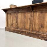 Large old trading counter in solid pine