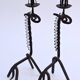 Paire de bougeoir Vintage fer forgé zoomorphe girafe