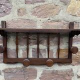 Coat hooks wall-mounted coat rack in rustic wood french coat rack 70s