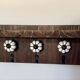 Wall-mounted key holder shelf | ceramic knobs | ceramic knobs