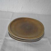4 Flat flat enamel enamel porcelain from Sologne France 70/80 years
