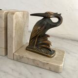 Art deco heron bookends