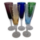 5 Murano champagne flutes