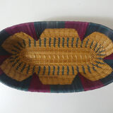 Vintage ethnic oval basket