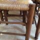 Lot de 6 chaises en bois et paille