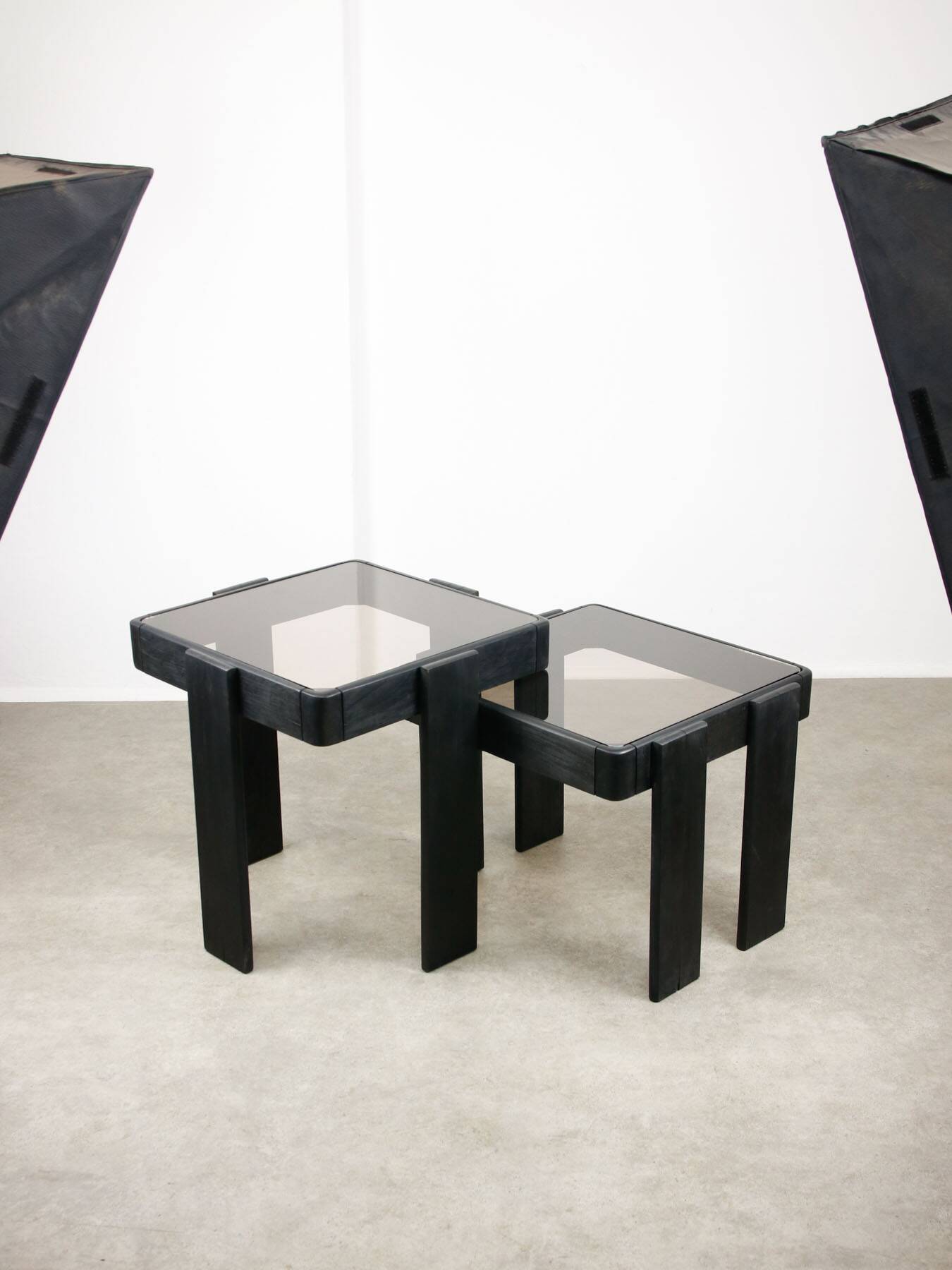 Vintage Nesting Tables by Gianfranco Frattini, Set of 2