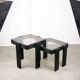 Tables gigognes vintage par Gianfranco Frattini, ensemble de 2