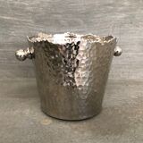 Hammered metal ice bucket