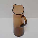 Art Czech glass pitcher, by Glasswork Novy Bor, 1950s