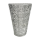 Large molded glass vase 50s art deco style