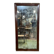 19th-century mirror with wooden frame, in original condition - 1.79m x 87cm