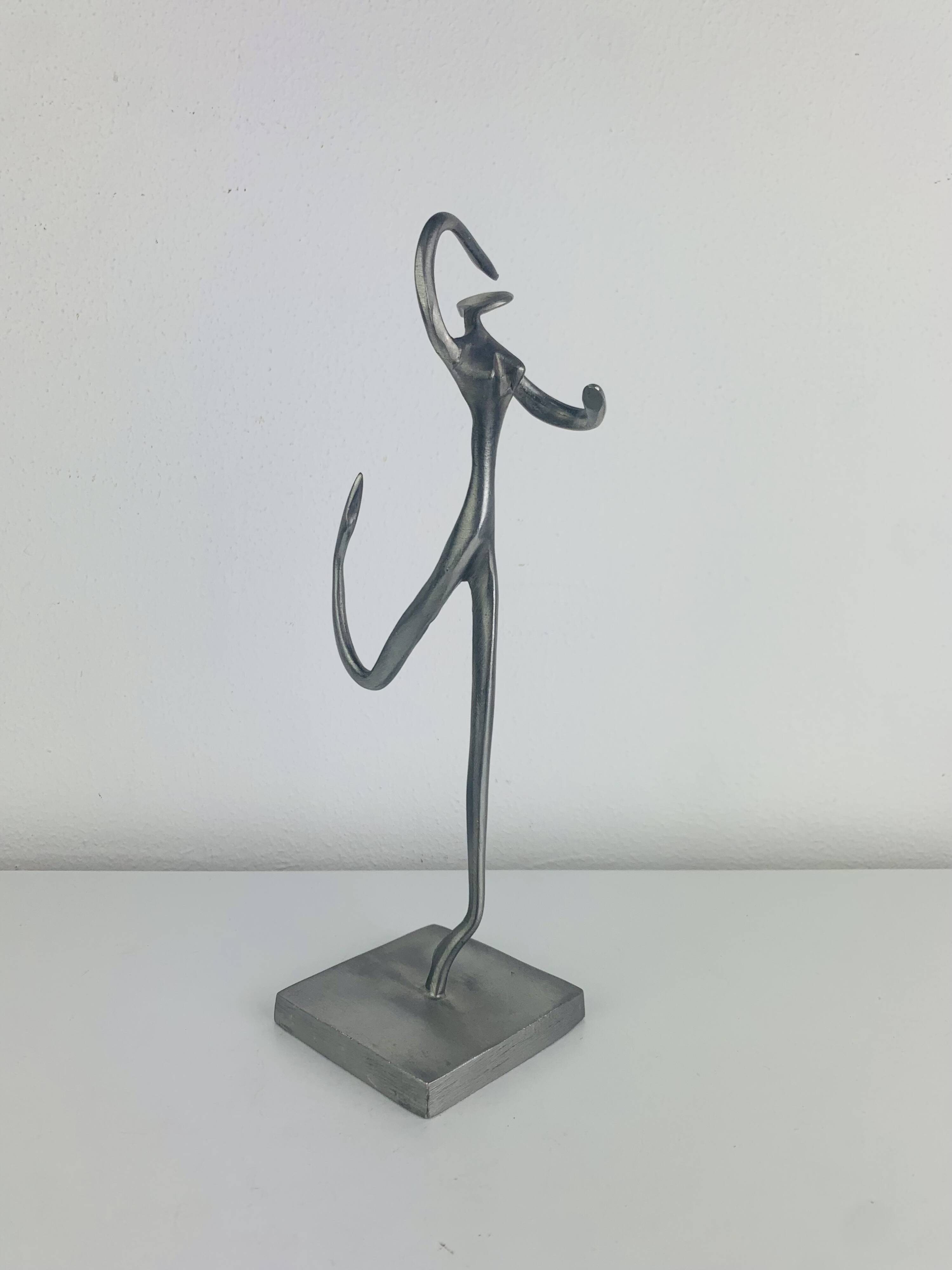 Sculpture danseuse en étain, années 70
